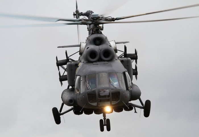 Cận cảnh một chiếc trực thăng Mi-8PPA, đảm nhận nhiệm vụ chính là gây nhiễu đối phương